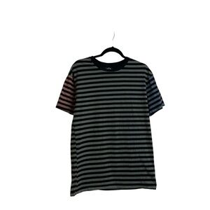 Men’s PacSun Black/Green/Blue/Pink Striped T-Shirt Size S